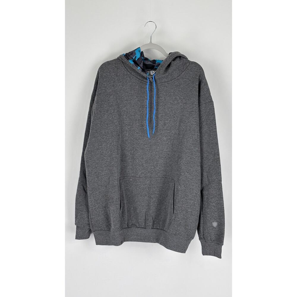SA Company Mens Lined Sweatshirt Hooded Aqua Military Camo XL Heather Grey NWT